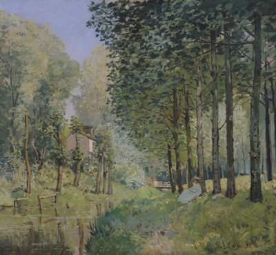 The Rest by the Stream. Edge of the Wood, 1872 by Alfred Sisley